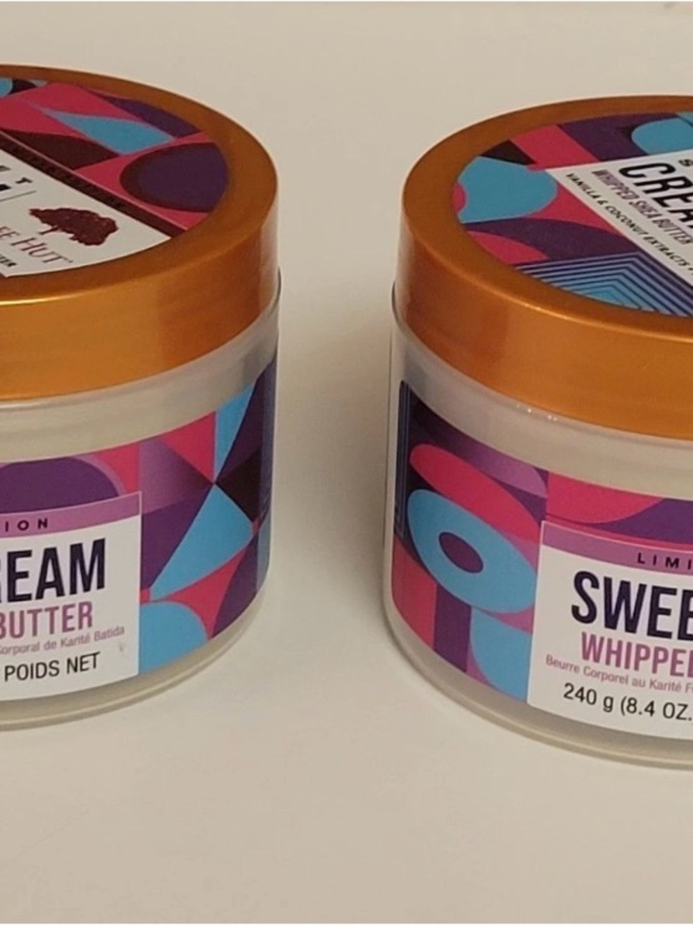 2 Tree Hut Limited Edition Sweet Cream Whipped Shea Butter 8.4 Lot Discontinued